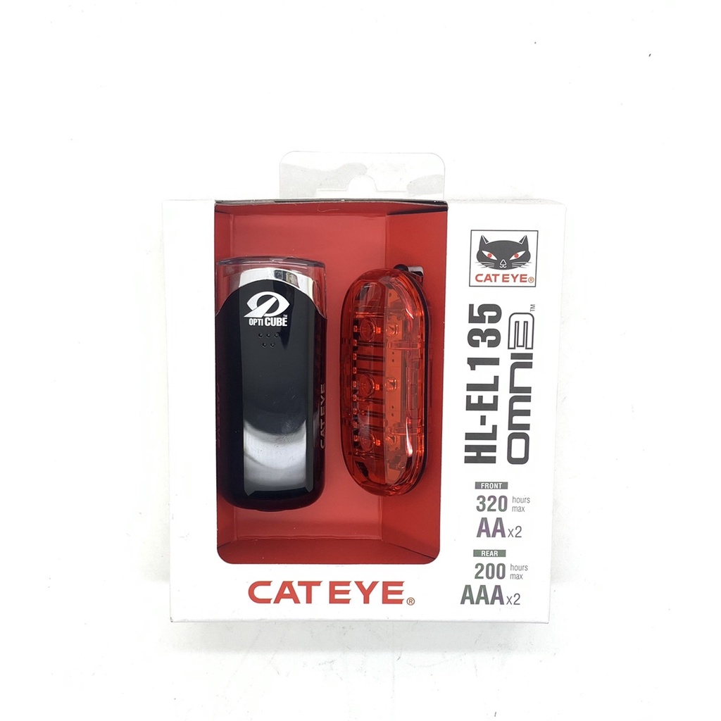 ไฟหน้า ไฟท้าย จักรยาน CATEYE HL-EL135 OMNI3 (แพ็คคู่ถูกกว่า) ใส่ถ่าน