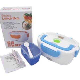 Lunch Box กล่องอุ่นอาหาร กล่องใส่อาหาร อุ่นอาหารไฟฟ้า กล่องอุ่นข้าว ปิคนิค พกพาสะดวก [สีฟ้า]  