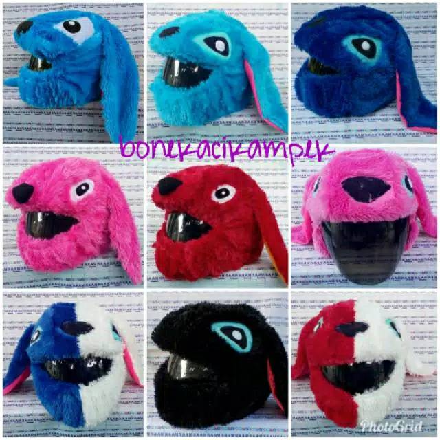 ผ้าคลุมหมวกกันน็อคเต็มใบ Stitch motif