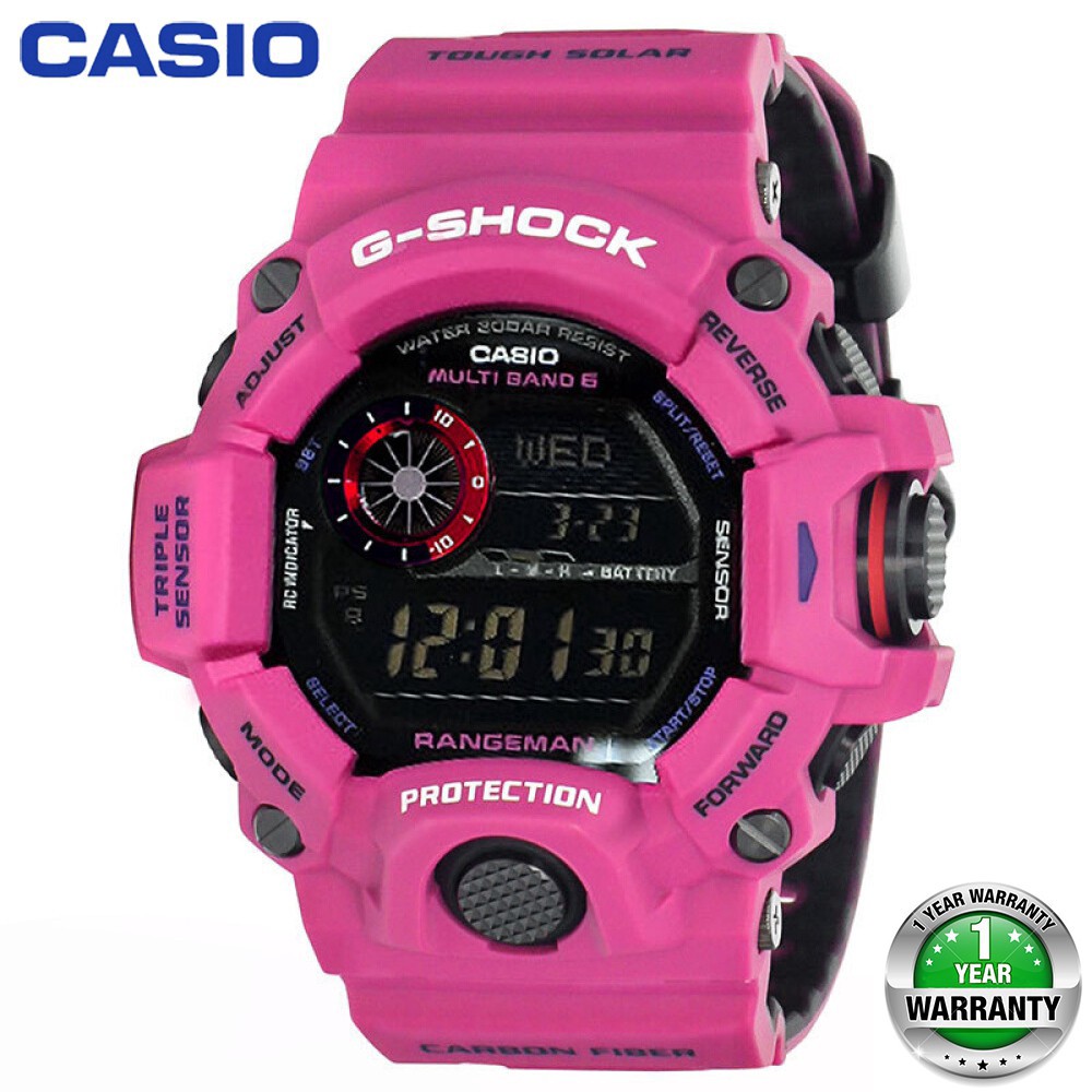 [ขายด่วน] Casio G-Shock GW-9400 RANGEMAN สีชมพูนาฬิกาสปอร์ตผู้ชายดิจิตอล