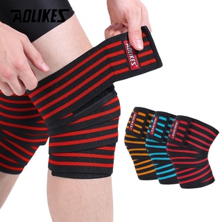 AOLIKES Adjustable Elastic Knee support Gym Running climbing Wraps Weight Lifting Bandage Leg Straps Guard