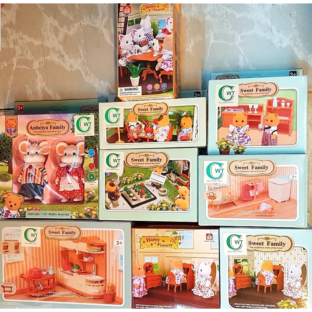 เฟอร์นิเจอร์บ้านตุ๊กตา อุปกรณ์ตกแต่ง บ้านหมี บ้านกระต่าย