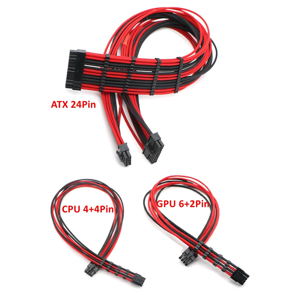 ATX 24Pin CPU 4+4Pin GPU 6+2Pin Modular PSU Cable สําหรับ EVGA SuperNOVA G2, G3, G5, GP, GM Series