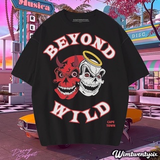 [S-5XL]เสื้อยืดโอเวอร์ไซซ์ BEYOND WILD VINTAGE TEE (สีเทาเข้ม)