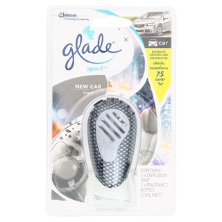 🔥The Best!! เกลด สปอร์ต น้ำหอมปรับอากาศสำหรับรถยนต์ กลิ่นนิวคาร์ 1 ชุด Glade Sport New Car Car Air Freshener 1 Set