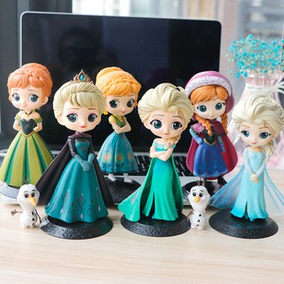 Q posket Frozen Aisha Aisha Princess รุ่น Q Anna Anna มือทำเค้กรูปแบบการตกแต่ง