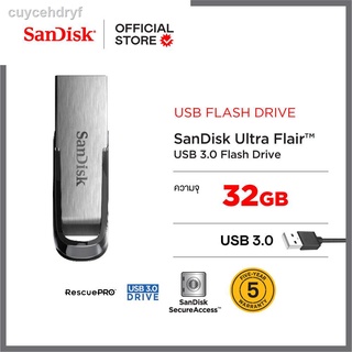 SanDisk Ultra Flair USB 3.0 Flash Drive CZ73 32GB USB3.0 Fashionable Metal Casing 5Y ( แฟลชไดร์ฟ  usb  Flash Drive )