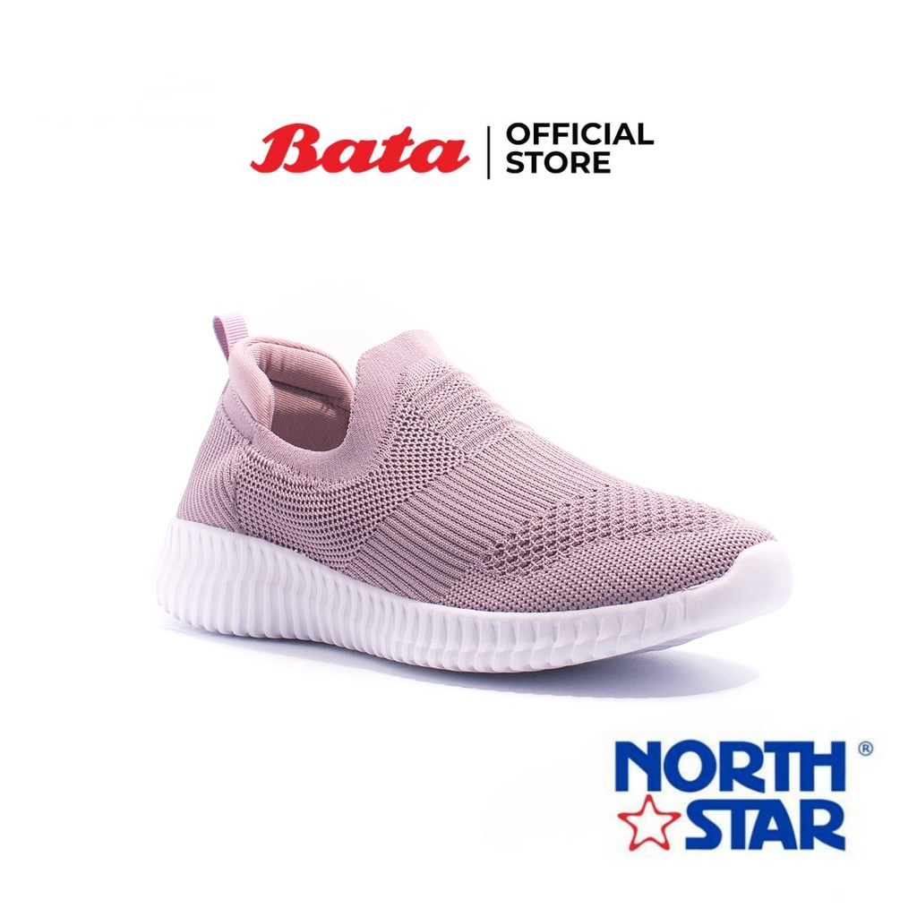 Bata บาจา ยี่ห้อ North Star รองเท้าผ้าใบแบบสวม Slip On แฟชั่น สวมใส่ง่าย รองรับน้ำหนักเท้าได้ดี สำหรับผู้หญิง รุ่น Yulissa สีชมพู 5595108