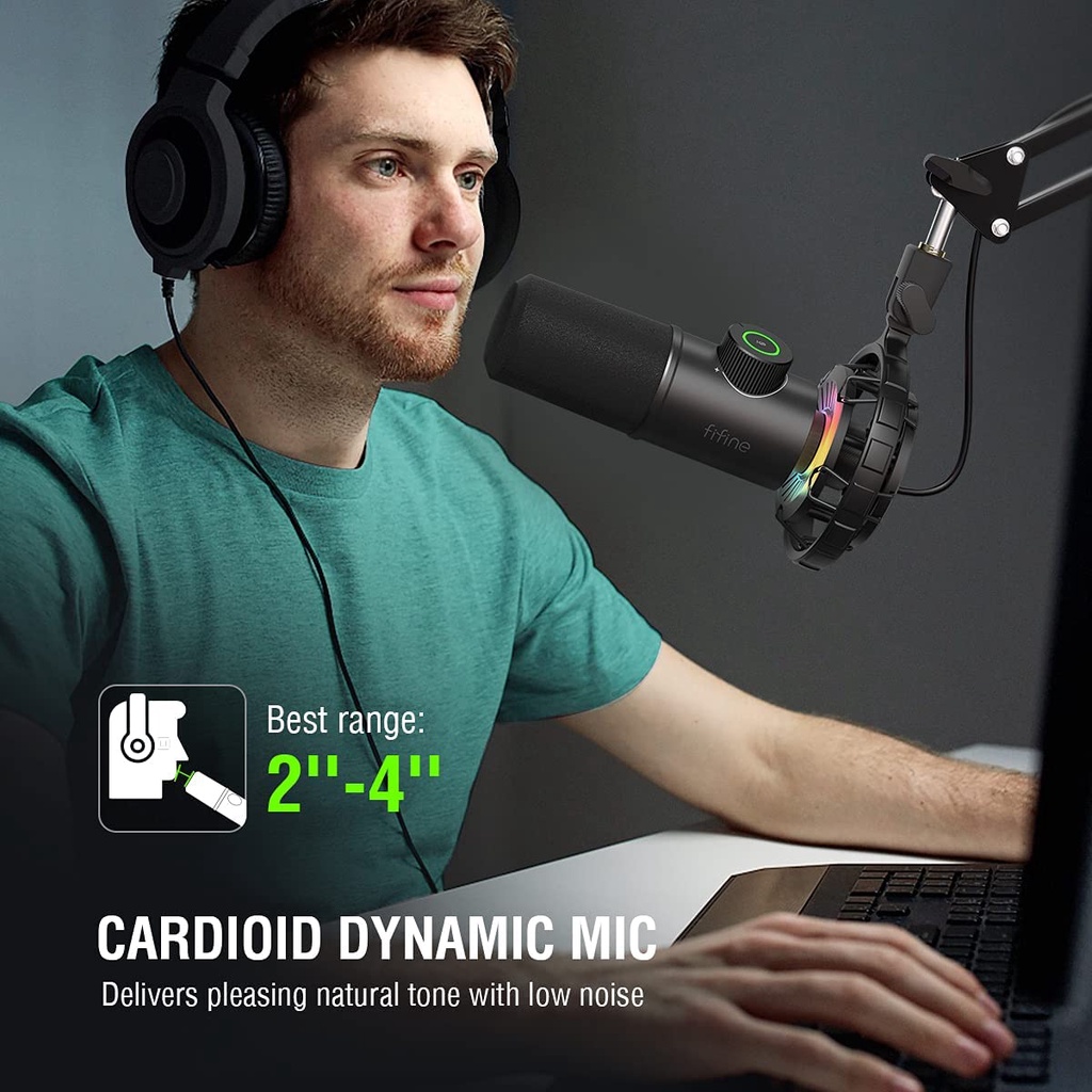 FIFINE K658 USB DYNAMIC CARDIOID MICROPHONE USB ไมโครโฟนRGB