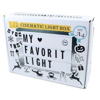 กล่องไฟ ตัวอักษร LED Cinematic Lightbox ขนาด A4 90 ตัวอักษร รุ่น MyFavoritLight-08a-J1