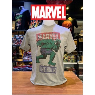 เสื้อยืดMarvel_ลิขสิทธิ์แท้ลายHulkสีเทา(mvx-041)