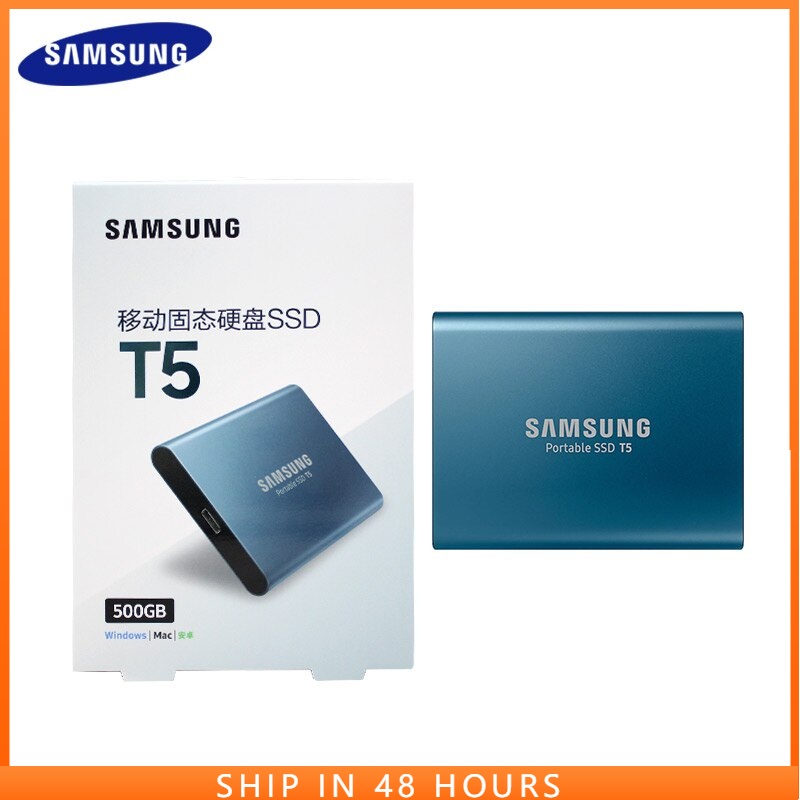 Original SAMSUNG T5 External 500GB Solid State Drive USB 3.1 Gen2 Mini Portable Computer Hard Disk High Speed