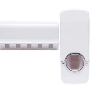 ที่กดยาสีฟันศูนย์ยากาศ พร้อมชุดเก็บแปรงสีฟัน Toothpaste Dispenser
