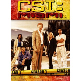 [DVD] CSI :Miami ไขคดีปริศนา ไมอามี่ ซีซั่น 1 : 2002 #ซีรีส์ฝรั่ง (ดูพากย์ไทยได้-ซับไทยได้) 6 แผ่นจบ