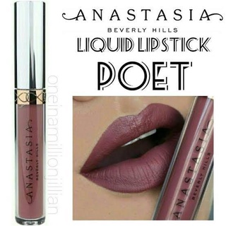 Beauty-Siam แท้ทั้งร้าน !! ลิปสติกสายฝอขนาดปกติ  ANASTASIA LIQUID LIPSTICK  สี POET #NO BOX แยกจากเซ็ต