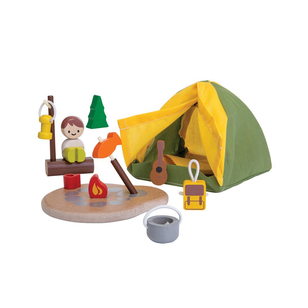 PlanToys ของเล่นไม้ 6624 Camping Set ชุดแคมป์ปิง เสริมพัฒนาการ สำหรับเด็กอายุ 3 ปี ขึ้นไป