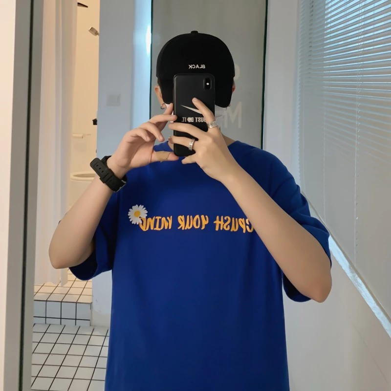 เสื้อยืดโอเวอร์ไซส์ UNISEX คอกลม สกรีนลายดอกเดซี่ MANOV50 ST72 thumbnail 9