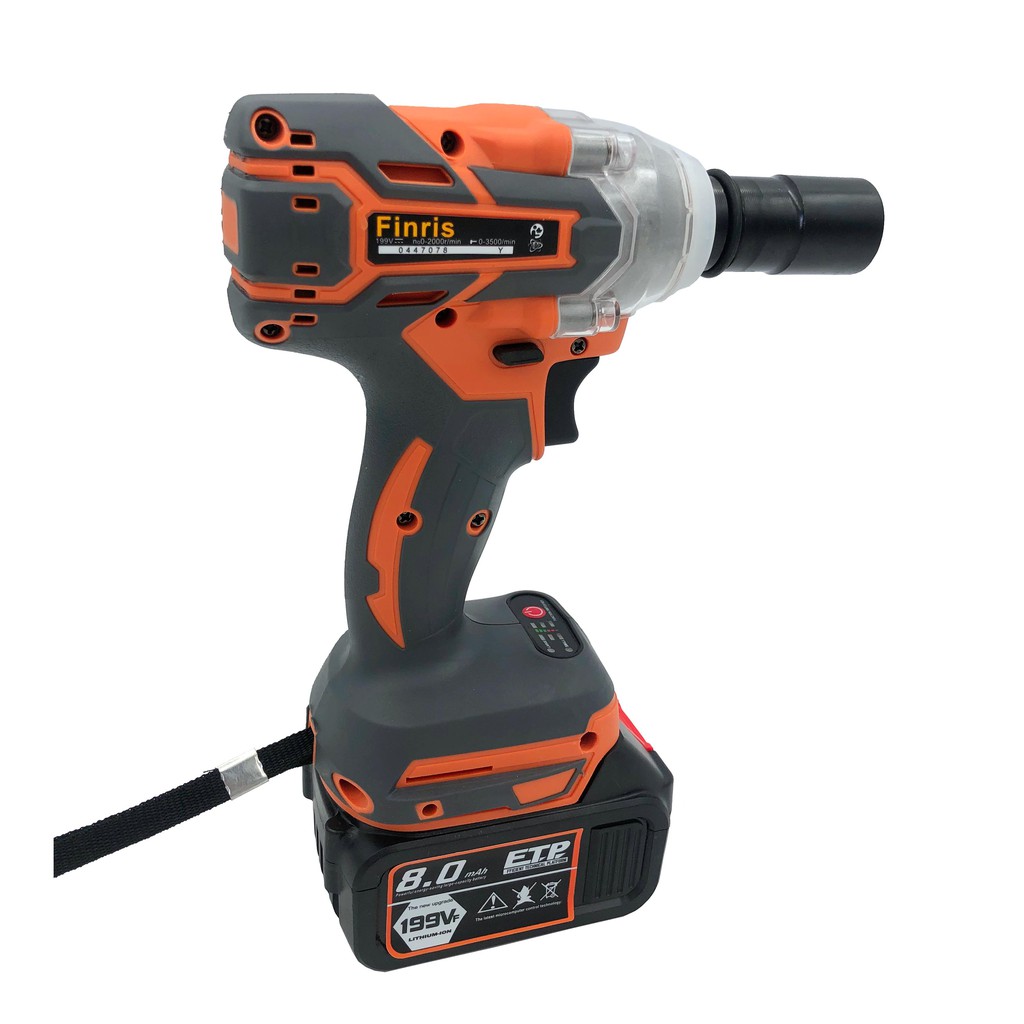 MOLITA บล็อกแบต บล็อกไฟฟ้า 199V รุ่นใหม่ บล็อกแบตเตอรี่ 2in1 แบต Li-ion 2 ก้อน สว่านแบต สว่านไร้สาย สีเทาส้ม - รูปที่ 4