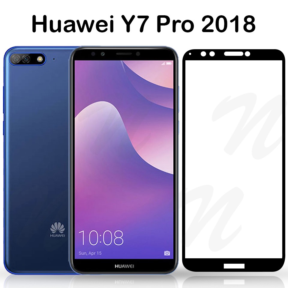 ฟิล์มกระจก นิรภัย กาวเต็มแผ่น หัวเว่ย วาย7 โปร 2018  Tempered Glass Screen For Huawei Y7 Pro 2018