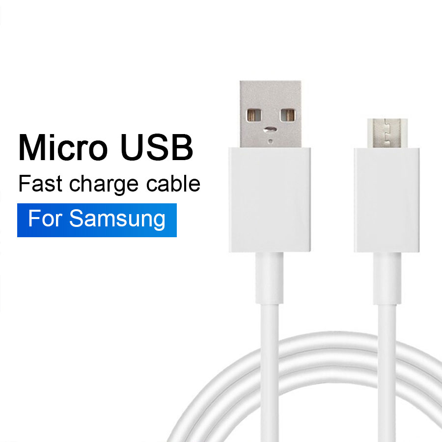 Samsung 1M 2M Data Micro USB Quick Fast สายชาร์จ Charging Cable 1 2 Meter Samsung Galaxy A10 A10S A01 Core S7 Edge A6 Plus A7 J4 J6 Plus J8 And More