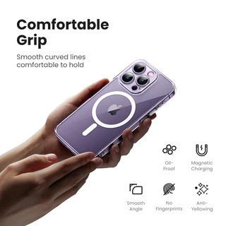 Ugreen เคสโทรศัพท์มือถือ แบบใส แม่เหล็ก ป้องกันการชน สําหรับ iPhone 14 14 Pro Pro Max