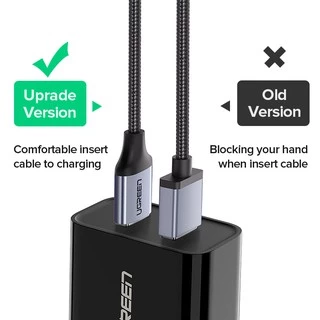 Ugreen สายชาร์จไว Micro USB เป็น USB ส 100 ซม. 2.4A สำหรับ Samsung Galaxy LG Google