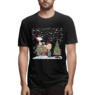 [ปรับแต่งได้]New Boutique Selection Charlie Brown And Snoopy Christmas Oversize Man Tees Birthday Present 471