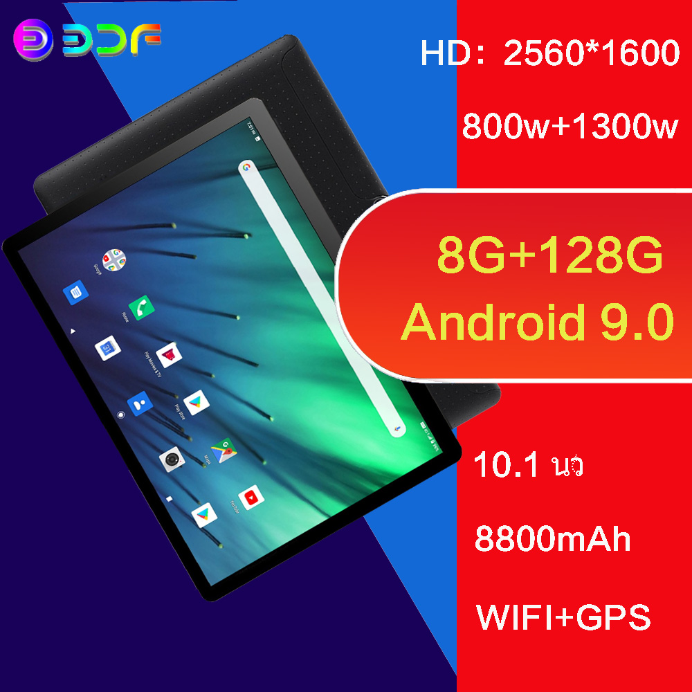 BDF แท็บเล็ต Android 9.0 มี GPS จอแสดงผลความละเอียดสูงหน้าจอแสดงผลขนาดใหญ่ 10.1 นิ้ว6GB+128GB Tablet PC