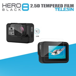 GoPro ฟิล์มกันรอย เลนส์ จอ GOPRO HERO 8  Protective film Lens + LCD Screen Action Camera 2pcs 2แผ่น