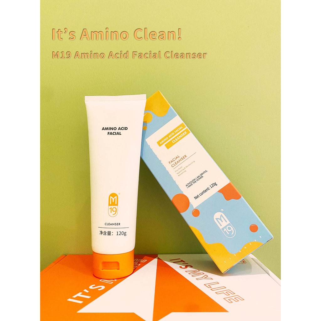 M19 Amino Acid Facial Cleanser, Fine Foam Hydrating & Moisturizing