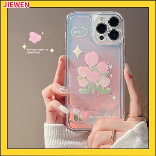 เคสโทรศัพท์มือถือ ซิลิโคนใส ลายดอกไม้อวกาศ เคส Compatible for Iphone Xr X Xs Max 11 12 13 Pro Max 7 8 Plus เคสไอโฟนxr