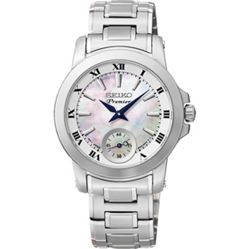 SEIKO Premier นาฬิกาข้อมือผู้หญิง สีเงิน/สีมุก สายสแตนเลส รุ่น SRKZ69P1
