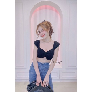 🎀เสื้อครอปทรงโบว์🎀 รุ่นใหม่ดาวิกามาแล้ว งานไมพรมผ้านิ่มสุด เหมาะกับซัมเมอร์ เที่ยวทะเลสุดชิค ใส่ถ่ายรูปสวยเซ็กซี่มากๆๆ