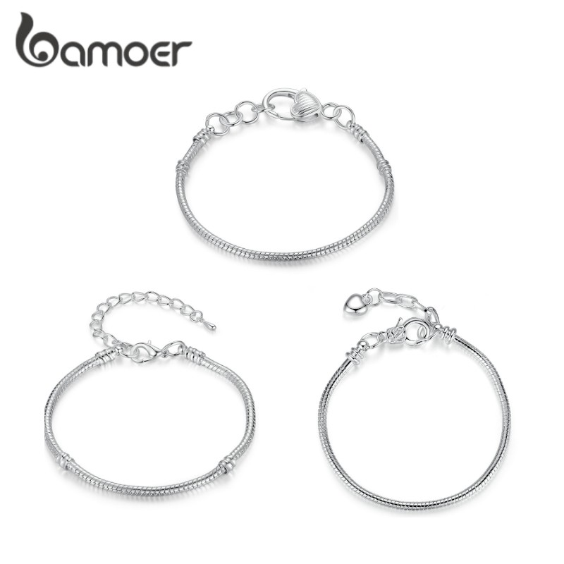 CHARMS Bamoer สายรัดข้อมือสายโซ่ 8 แบบสําหรับผู้หญิงและผู้ชาย Pa1104