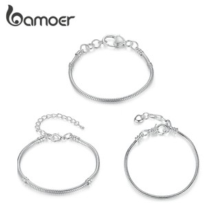 CHARMS Bamoer สายรัดข้อมือสายโซ่ 8 แบบสําหรับผู้หญิงและผู้ชาย Pa1104