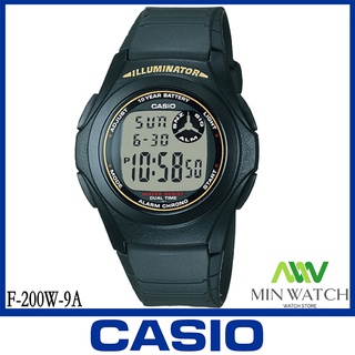 Casio นาฬิกาข้อมือ นาฬิกาเด็ก รุ่น F-200W-1A / F-200W-2A / F-200W-2B / F-200W-9A กันน้ำ100M แบตเตอรใช้งาน10 ป