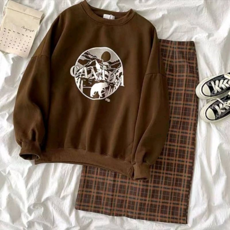 CANADA L - XL Oversize Sweater (WITHOUT SKIRT/SWEATER เท่านั้น)