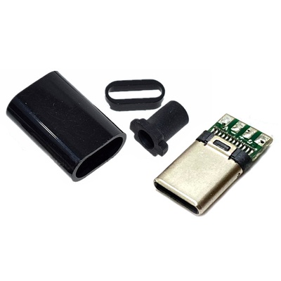 Type-c Fast Charge หัวชาย 3A อินเทอร์เฟซกระแสไฟสูง 5A พร้อมลวดเชื่อมแผ่น TYPE DIY สายเคเบิลข้อมูลพร้อมเชลล์