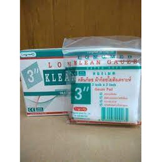 Klean Gauze 3"x3" กล่อง 10 ซอง (ใยผ้าสังเคราะห์)