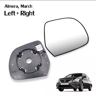 เนื้อกระจกมองข้าง LM163 Nissan March / Almera *(กระจกมองข้าง / เลนส์กระจก) HORSE 1อัน