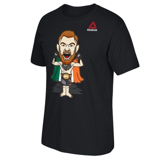 ผ้านุ่ม Ufc เสื้อยืดแขนสั้น พิมพ์ลายการ์ตูนมวย MMA Free Fighting McGregor Mouth Cannon Villain สไตล์สปอร์ต