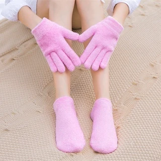 ถุงเท้าสปา ถุงเท้าเจล นุ่มเท้า ใช้ครั้งแรกเห็นผล Spa Moisture Gel Glove ถุงเท้า ผสมอโรเวล่า วิตามินอี