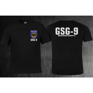 [COD]T ใหม่ เสื้อยืดลําลอง แขนสั้น พิมพ์ลายตํารวจ Gsg9 Gsg9 สีดํา