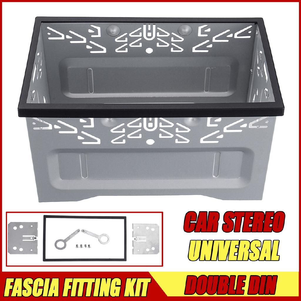 อุปกรณ์รถยนต์ Universal Stereo DVD Radio fascia Dash Panel Mount Trim Metal Frame 2 DIN