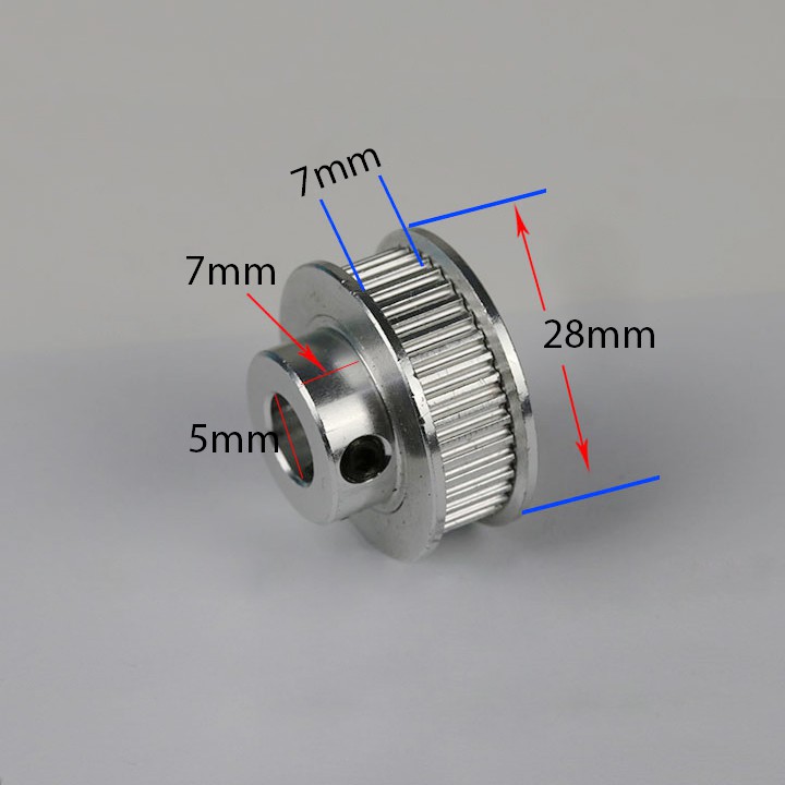 Pulley Shaft 5mm - 40 ฟัน ใช้สายพาน 2gt-6mm