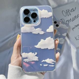 เคสไอโฟน ลายโฮโลแกรม ก้อนเมฆ