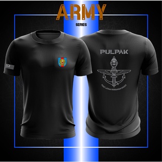 เสื้อยืดผ้าฝ้ายพิมพ์ลายแฟชั่น เสื้อยืด BAJU ARMY PULPAK KOMANDO GRAPHIC สีดํา สีกากี คอเสื้อไมโครไฟเบอร์ด้านใน