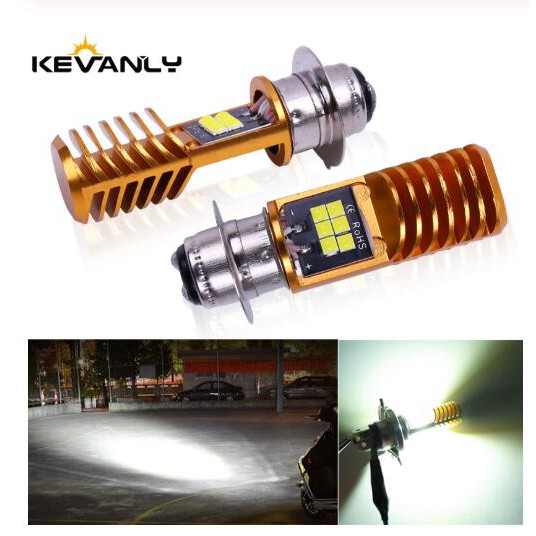 หลอดไฟหน้ารถจักรยานยนต์ สกูตเตอร์ Led P15d H4 H6M BA20D P15d 3030 6000K ba 1 ชิ้น