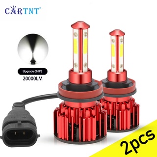 หลอดไฟตัดหมอก LED H7 H8 H9 H11 9005 9006 HB3 HB4 100W 20000LM 4 ด้าน 12V สําหรับรถยนต์ 1 คู่