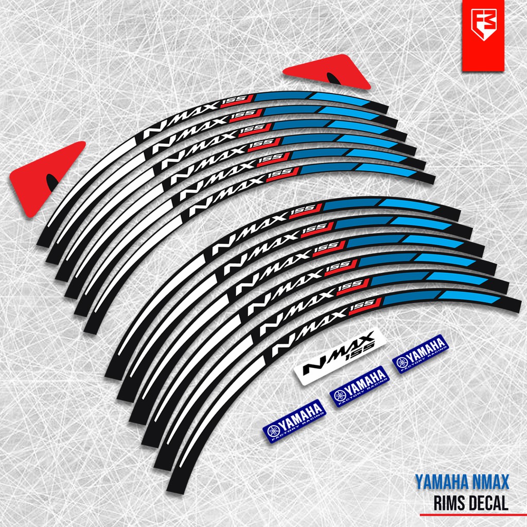 สติ๊กเกอร์ Velg Rims Stripe Decal V1 Yamaha Nmax 155